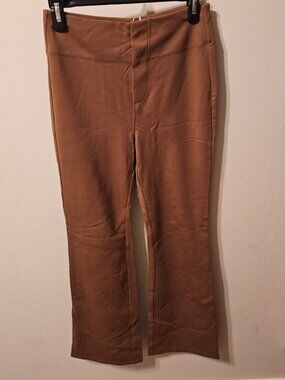 NWT Halara Brown High Waisted Flare Pants Back Pockets